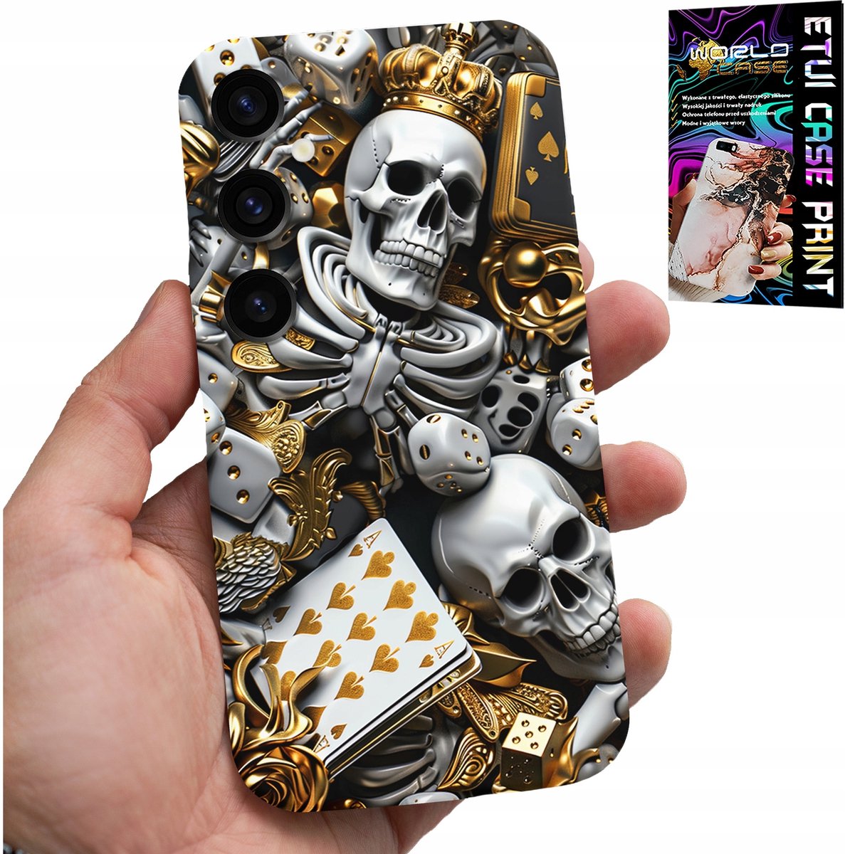 HOESJE VOOR SAMSUNG GALAXY S24 - KING POKER DICE ACE PATRONEN VOOR MANNEN