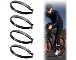 2 paar Broekklemmen - Broekklem voor op de Fiets - Reflecterende Fietsbroekclips - Verhoogde Zichtbaarheid - Verhoogd de Veiligheid - Wandelen/Kamperen/Fietsen/Nachthardlopen/Broeklussen - Maximaal 90 mm - voor Mannen en Vrouwen - Zwart