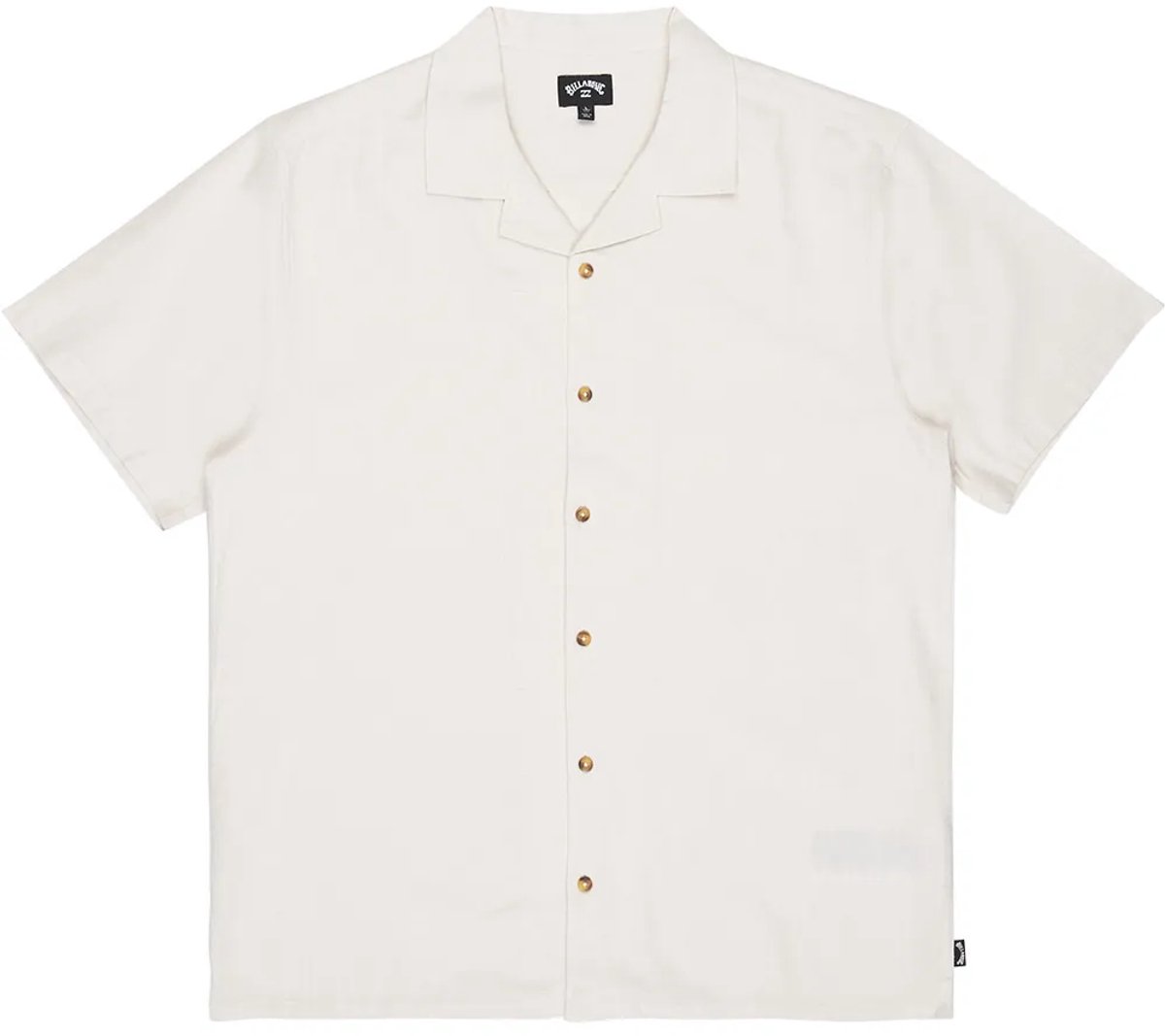 Billabong Vacay Linen Overhemd Met Korte Mouwen S Man Creme