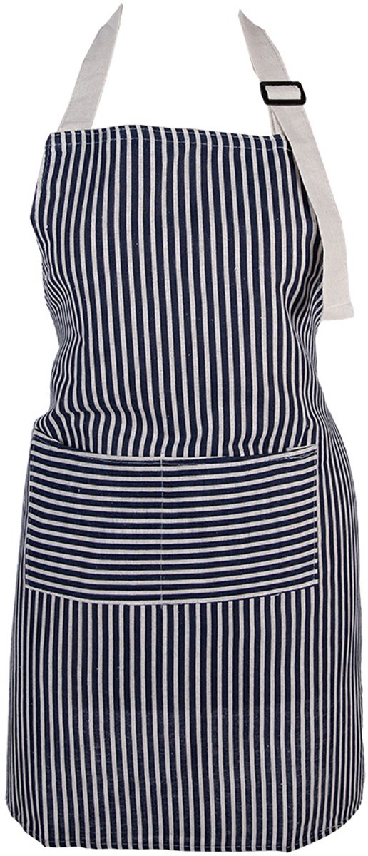Clayre & Eef Keukenschort 69x68 cm Blauw Polyester