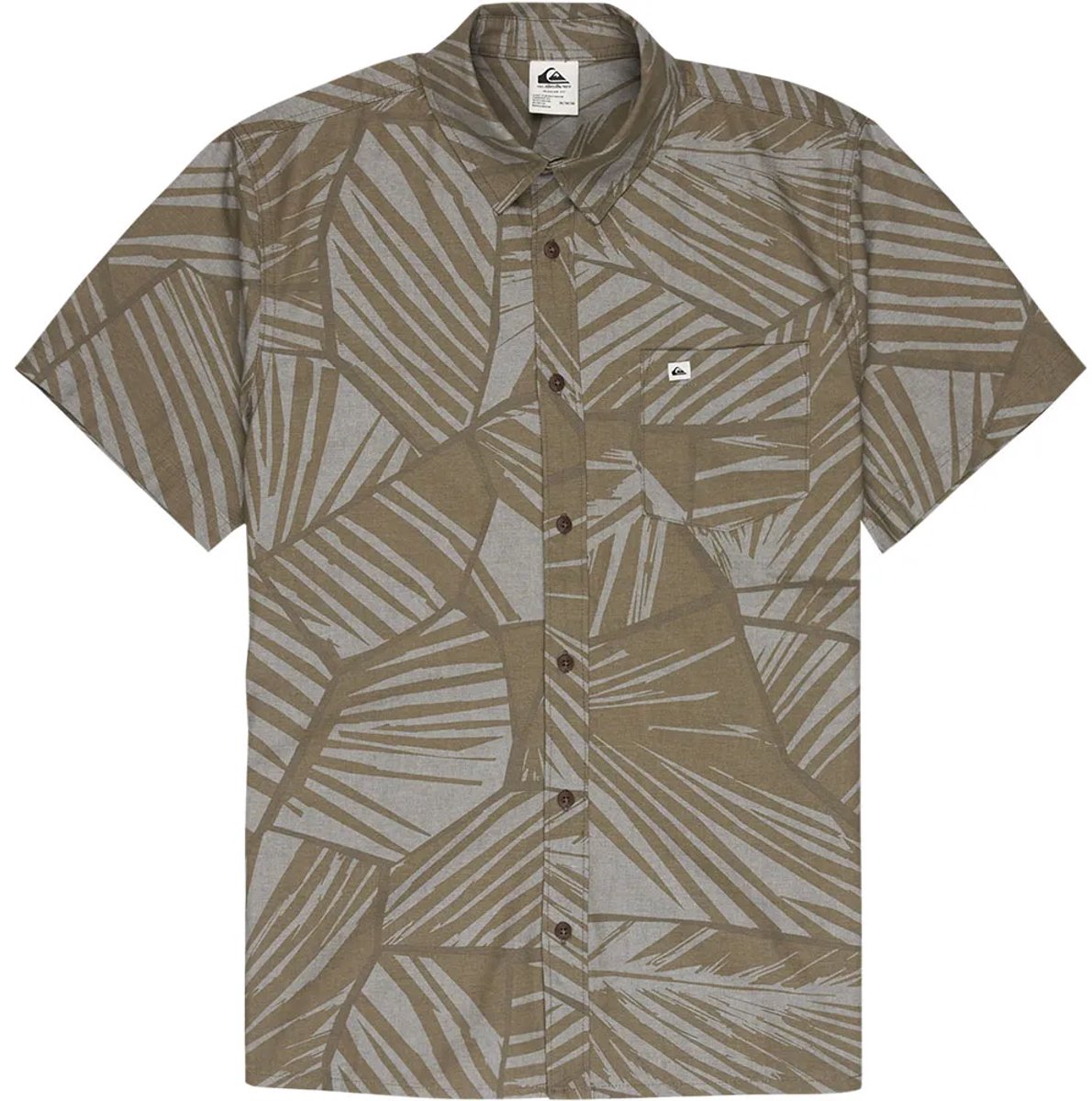 Quiksilver Forkhill Overhemd Met Korte Mouwen XL Man Grape Leaf Natural Geo