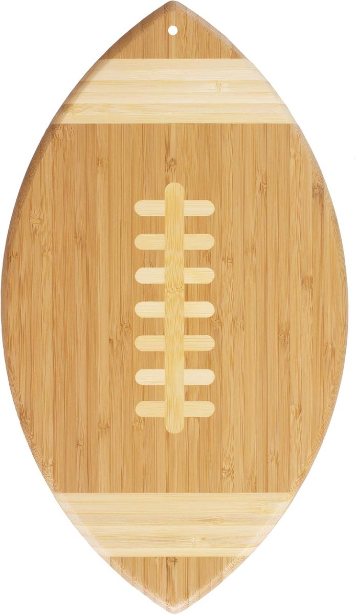 Snijplank Voetbal - Serving Plate - Keuken Gebruik - Duurzaam Bamboe - 1.65 Pounds - Voetbal
