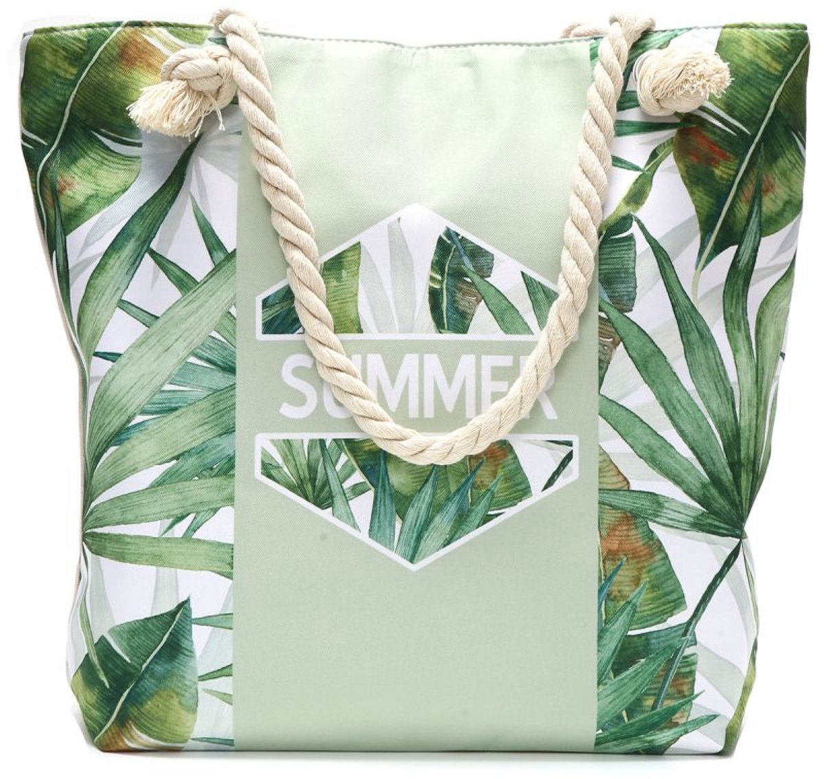 She life style - Beach Bag Summer - 45 x 35cm - Groen