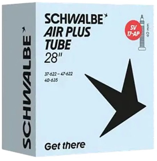 Schwalbe 28 Inch Binnenband Air Plus 37/47-622/635 met Frans Ventiel 40 mm voor E-Bikes — afbeelding 2