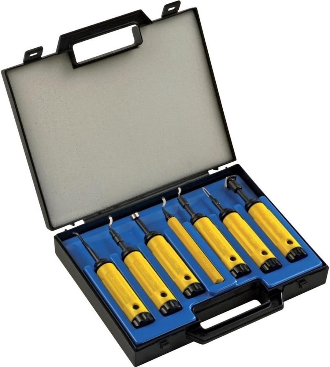 Ontbraamgereedschap Set - Metaalbewerking Tool - Precisie Afwerking - 7 Delig Universeel - 28x28x18 cm