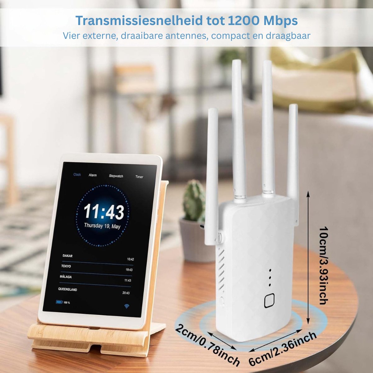 CLVP® WiFi Versterker Stopcontact Dual Band Booster - afbeelding 2