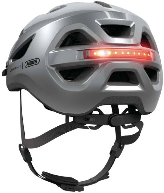 Fietshelm ABUS URBAN-I 4.0 graphite silver L - 57-61 cm - zilver - Geschikt voor gebruik op elektrische fietsen - stadsfietsen - 290 g