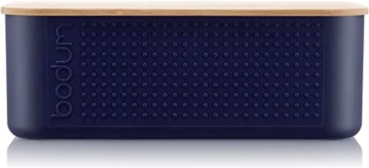 Broodtrommel - Voedselbewaring - Keuken opbergen - Bamboe deksel - 19x29x11 cm - Kleurrijk