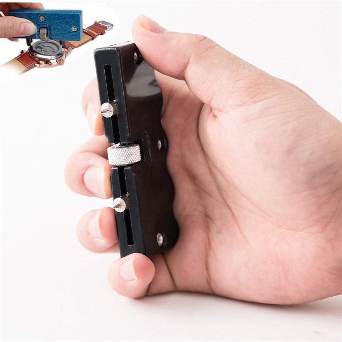 Horloge Gereedschap - Uurwerk Reparatie - Achterkant Openen - Verstelbare Grip - 31.75 Gram - Zwart