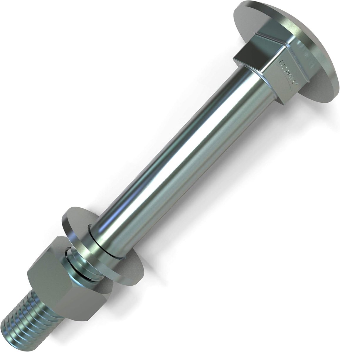 Slotschroeven M10 - Bout met moer - Robuuste bevestiging - Verzinkt staal 4.8 - M10x160 mm - Zilverkleurig