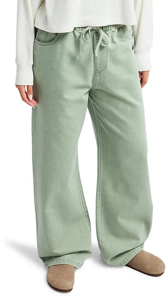 Roxy Saltwater Color Spijkerbroek 29 Vrouw Groen