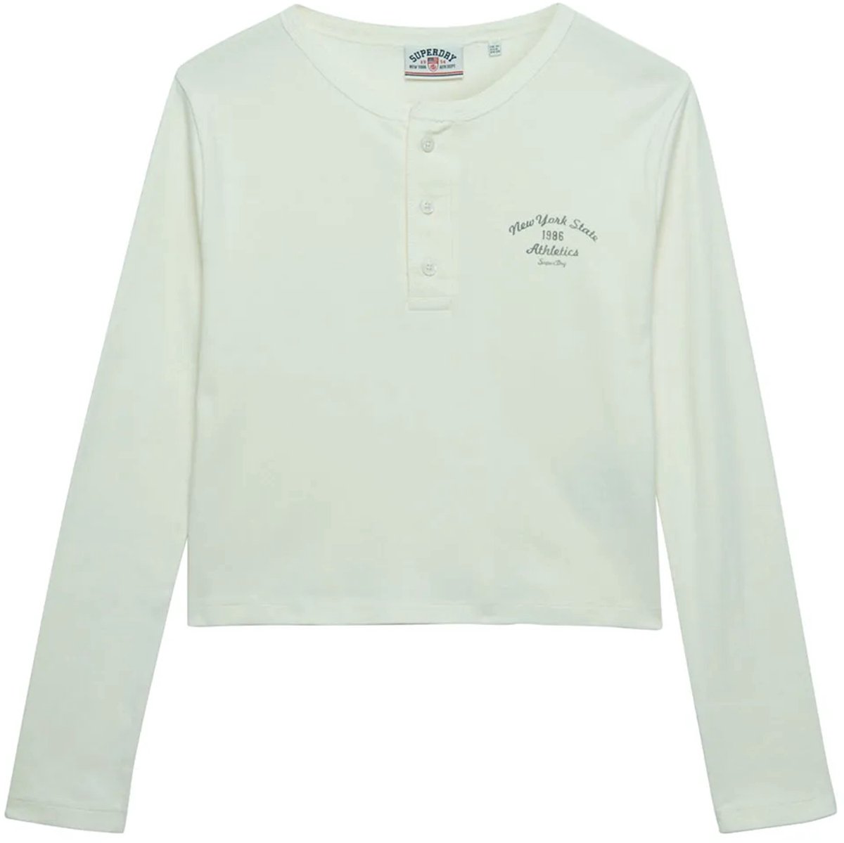 Superdry Athletic Essentials Overhemd met Lange Mouwen Dames Lange mouwen shirts Wit