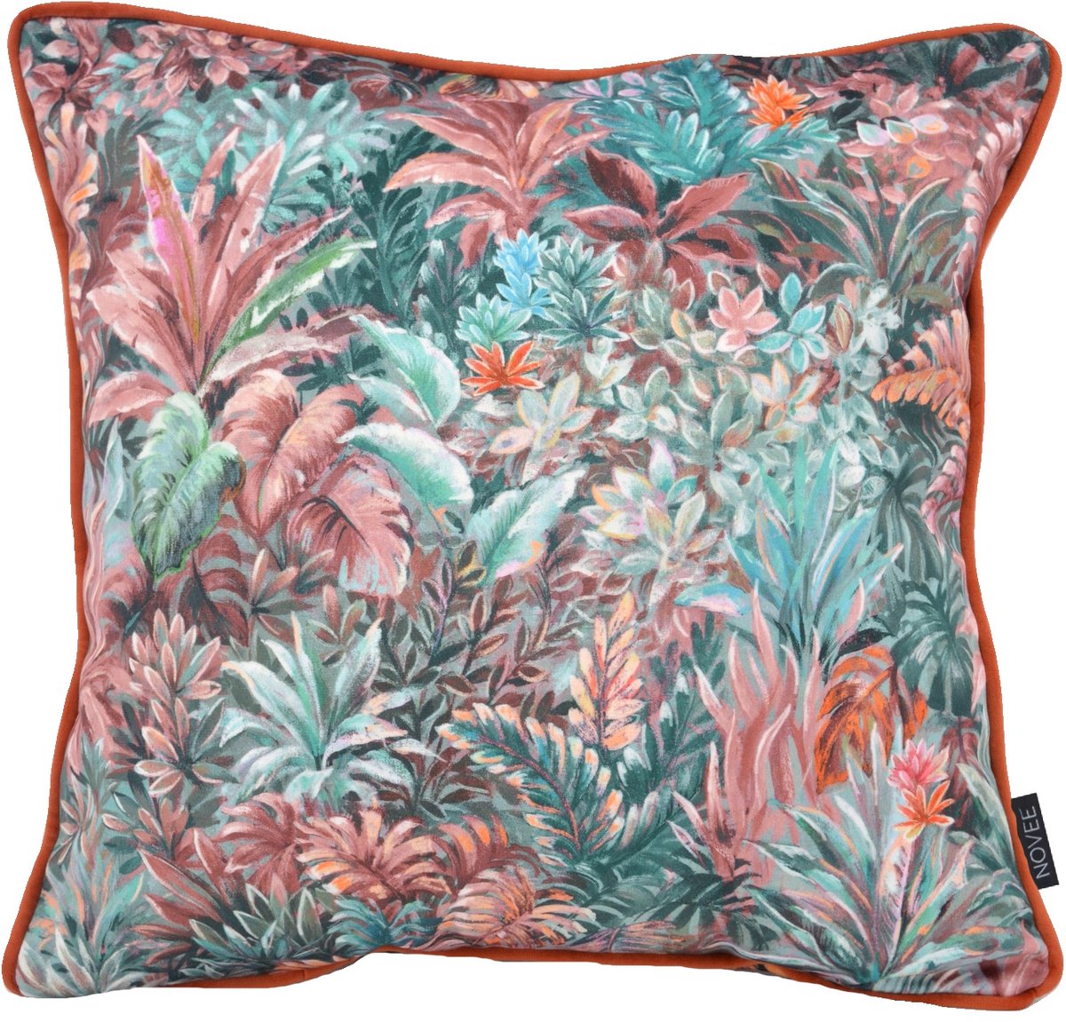 NOVÉE Sierkussen Velvet Jungle Red | 45 x 45 cm | Velvet/Polyester