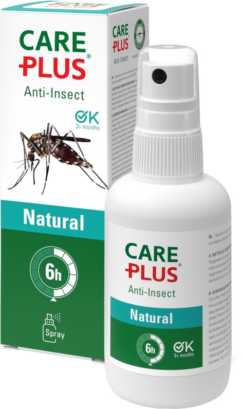 Care Plus Anti-Insect Natural Spray, 60 ML - muggenspray - natuurlijk