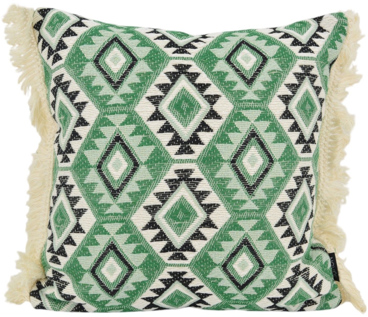 NOVÉE Sierkussen Aztec Green | 45 x 45 cm | Katoen/Linnen groen 45x45