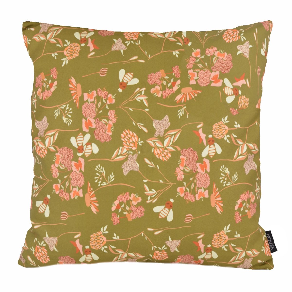 NOVÉE Sierkussen Mae Bloom Groen - Outdoor | 45 x 45 cm | Katoen