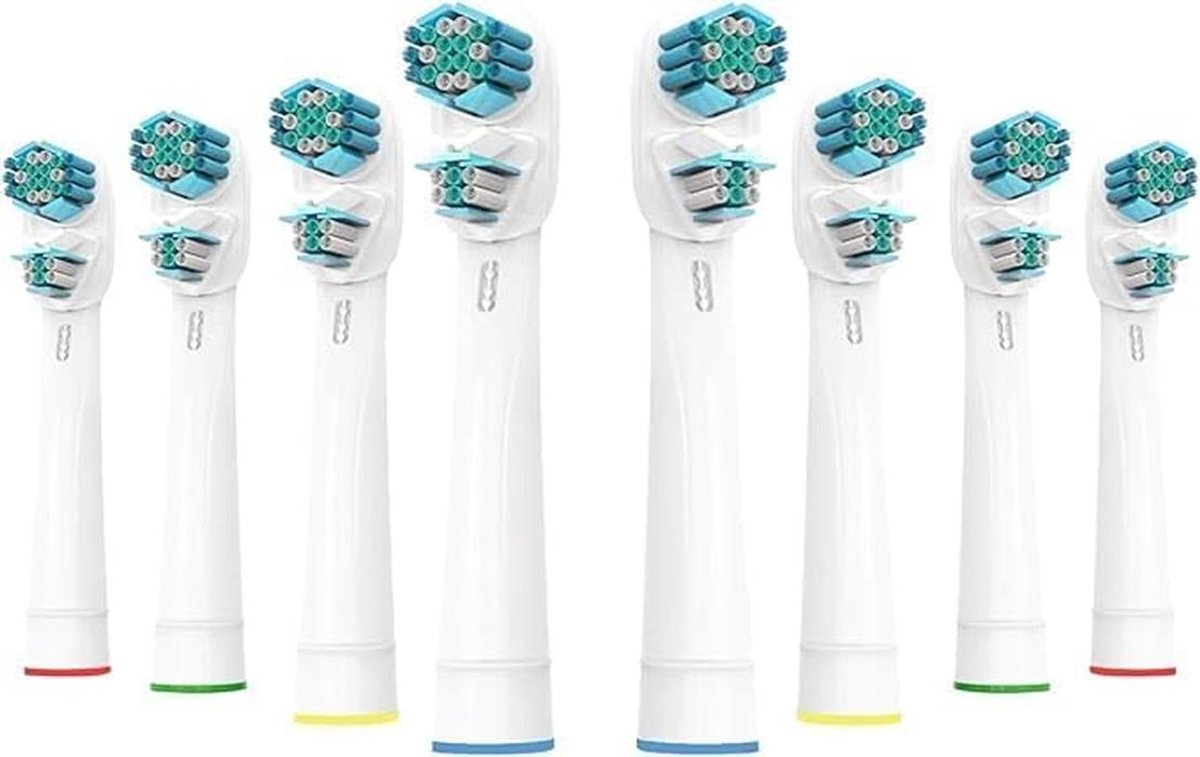 Vervangende Borstels - Opzetborstels Reserve - Tandenpoetsen Dagelijks - Dual Clean Systeem - 8 Stuks Pakket