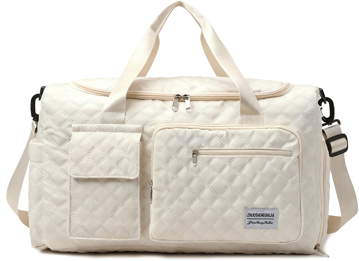 Weekendtas beige -45*20*30 cm 26L - Reistas - Sporttas - Handbagagetas - Damen Heren