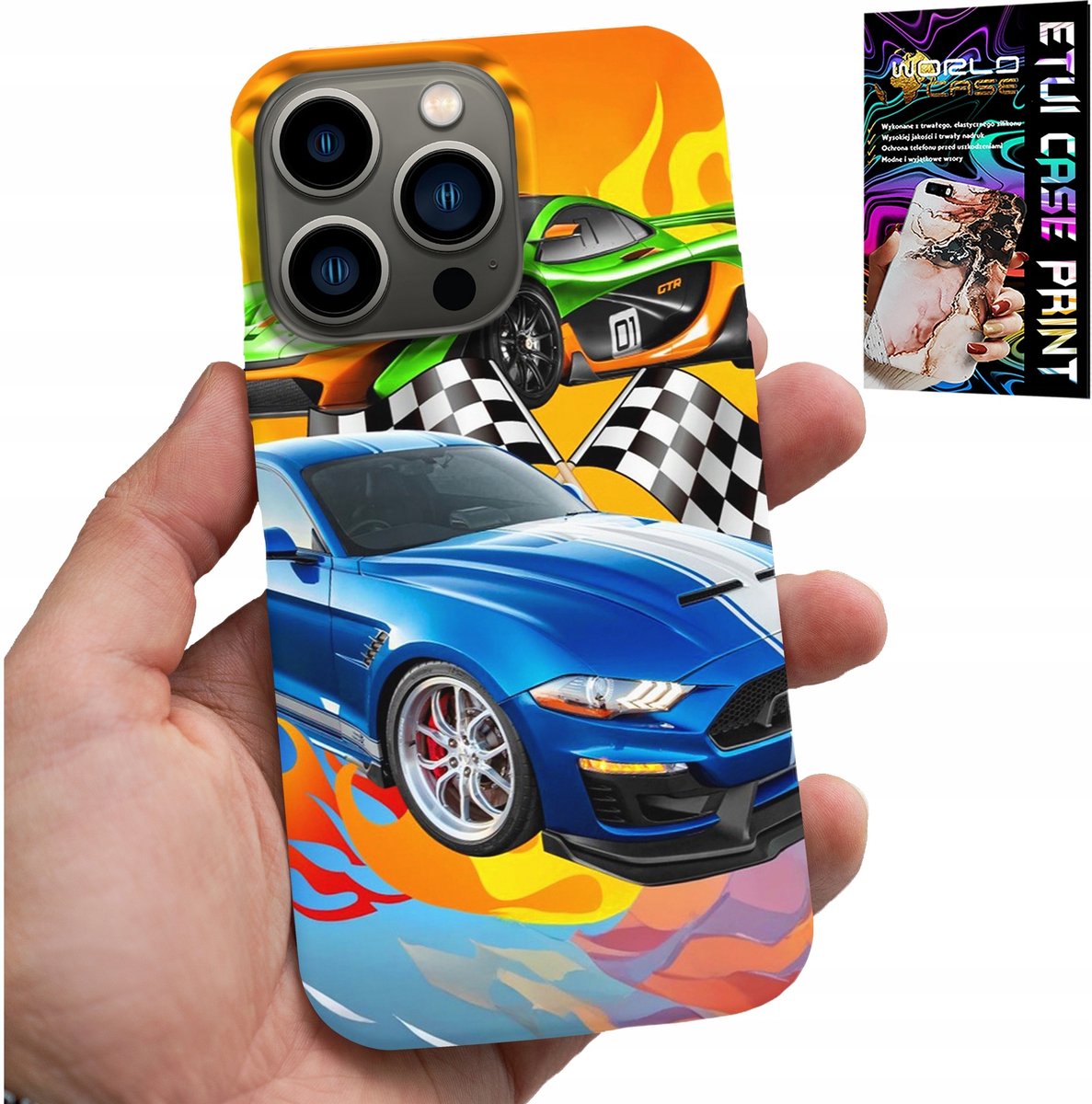 iPhone 16 Pro hoesje - voor kinderen, raceauto's racen