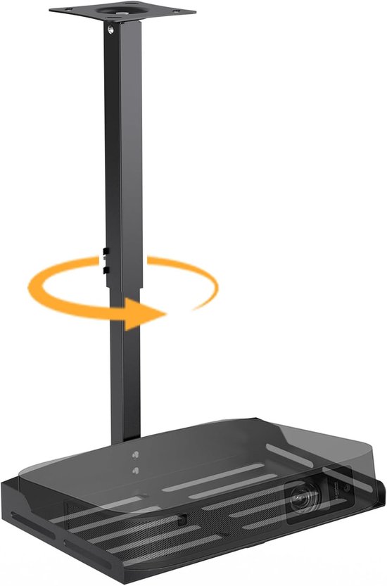 Projector plafondmontage beugel zwart 360° draaibaar max 5 kg universeel stevig staal voor thuisbioscoop kantoor
