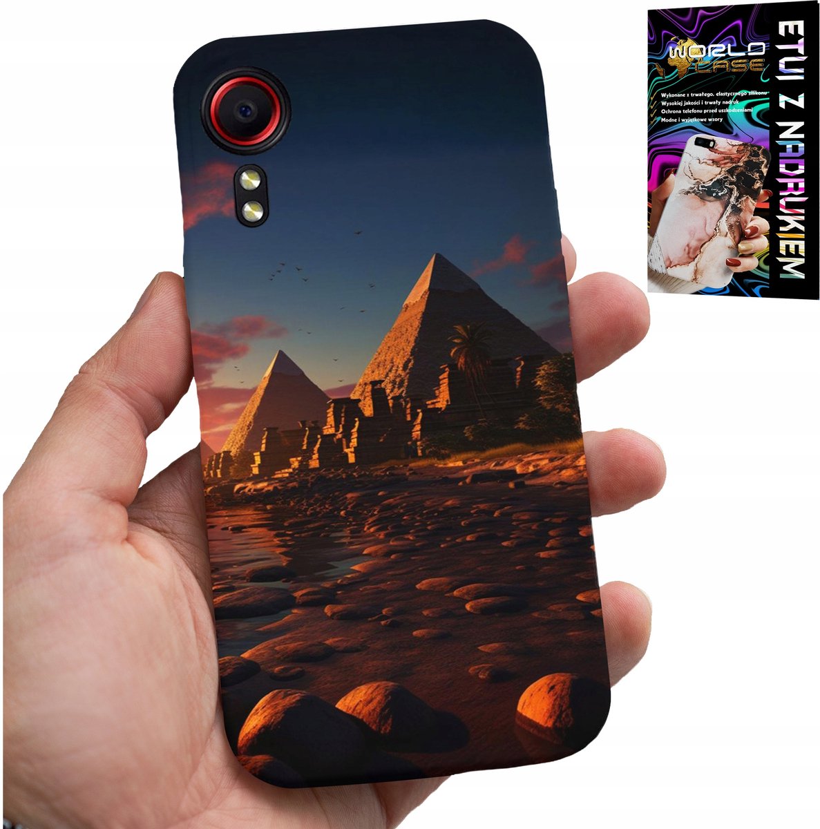 Hoesje voor Samsung Galaxy X Cover 7 - Piramides van Gizeh, Egypte, Sfinx, Farao