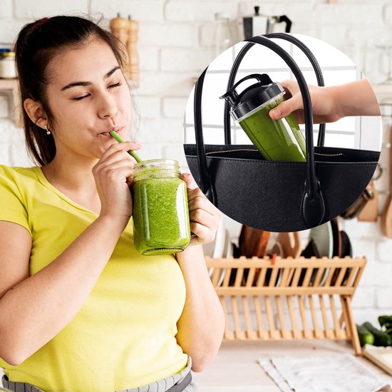 GOURMETmaxx Mr. Magic Power Pro-blender 400 watt - Smoothiemaker met meeneemdeksel - Staande blender met mengbeker en vershouddeksel voor bewaren - Blender met accessoirepakket L voor shakes, smoothies enz. van Merkloos — afbeelding 5