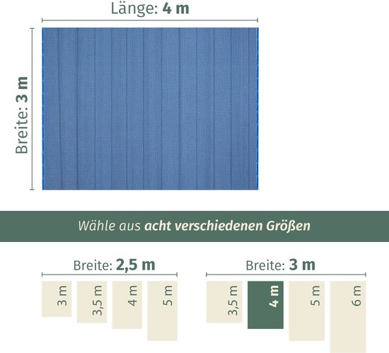 Vorzeltteppich lichtblauw 300x400 cm campingtapijt ademend waterafstotend — afbeelding 5