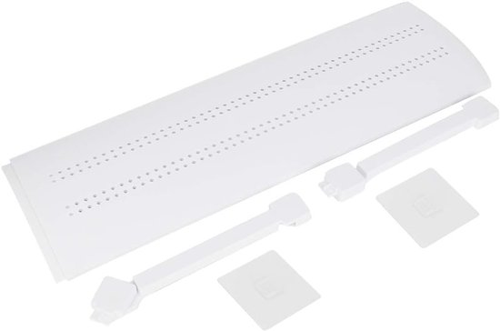 Luchtdeflector Airco - Windscherm Verstelbaar - Comfortabel Binnenklimaat - Kaartsleuf Ontwerp - 106 cm Uitschuifbaar - Wit — afbeelding 5