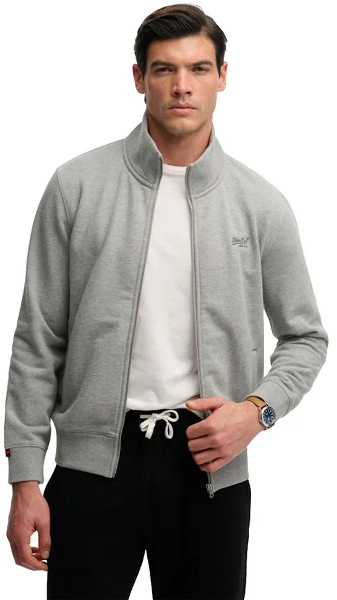Superdry Essential Logo Sweatshirt Met Rits S Man Grijs