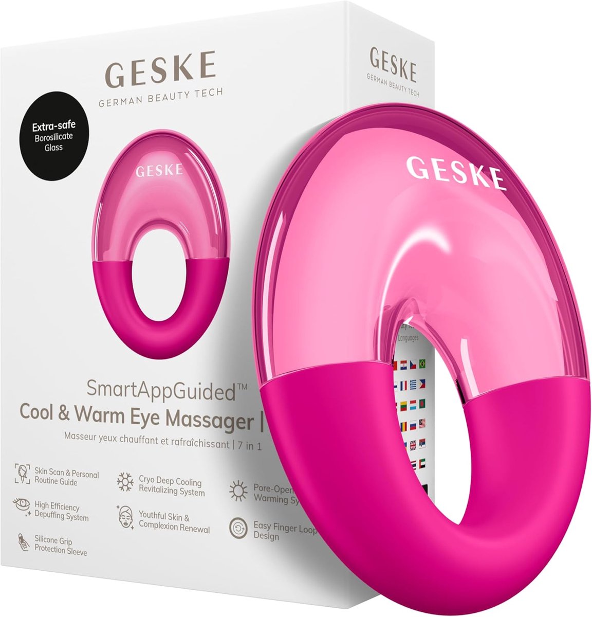 Oogmassage Apparaat - Gezichtsverzorger - Huidversteviging Ontspanning - 7 Functies 1 Apparaat - 5.5 x 2.5 x 7.5 cm