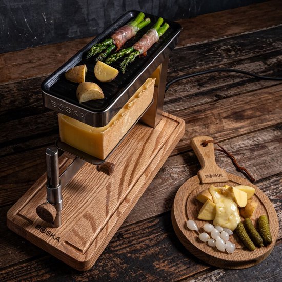 Boska Raclette & Grill - 2 Personen Raclette Set - PFAS-vrije Grillplaat - Eikenhout — afbeelding 5