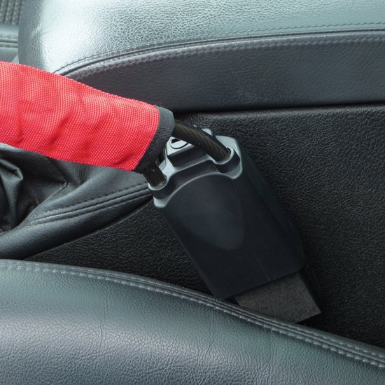 Carpoint Stuurslot Belt Lock – Geharde Stalen Kabel – Inclusief 2 Sleutels – Zichtbare Antidiefstalbeveiliging