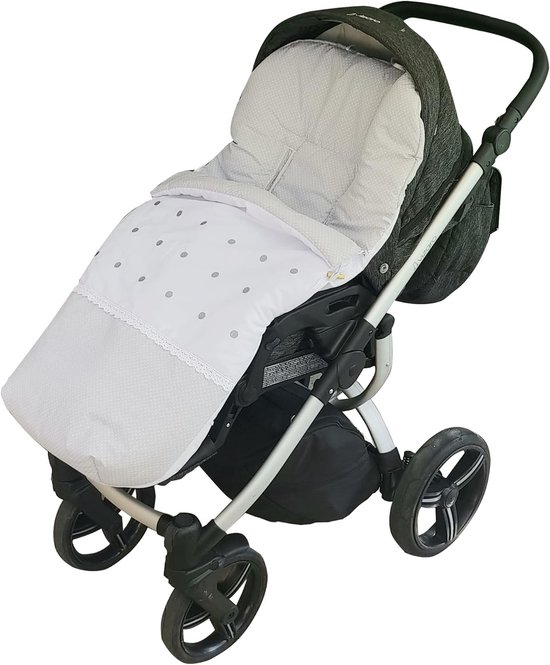 Universele Voetenzak - Kinderwagen Dekje - Alle Seizoenen - Gemaakt in Spanje - 95 x 50 cm - Lichtgrijs van Universele — afbeelding 2