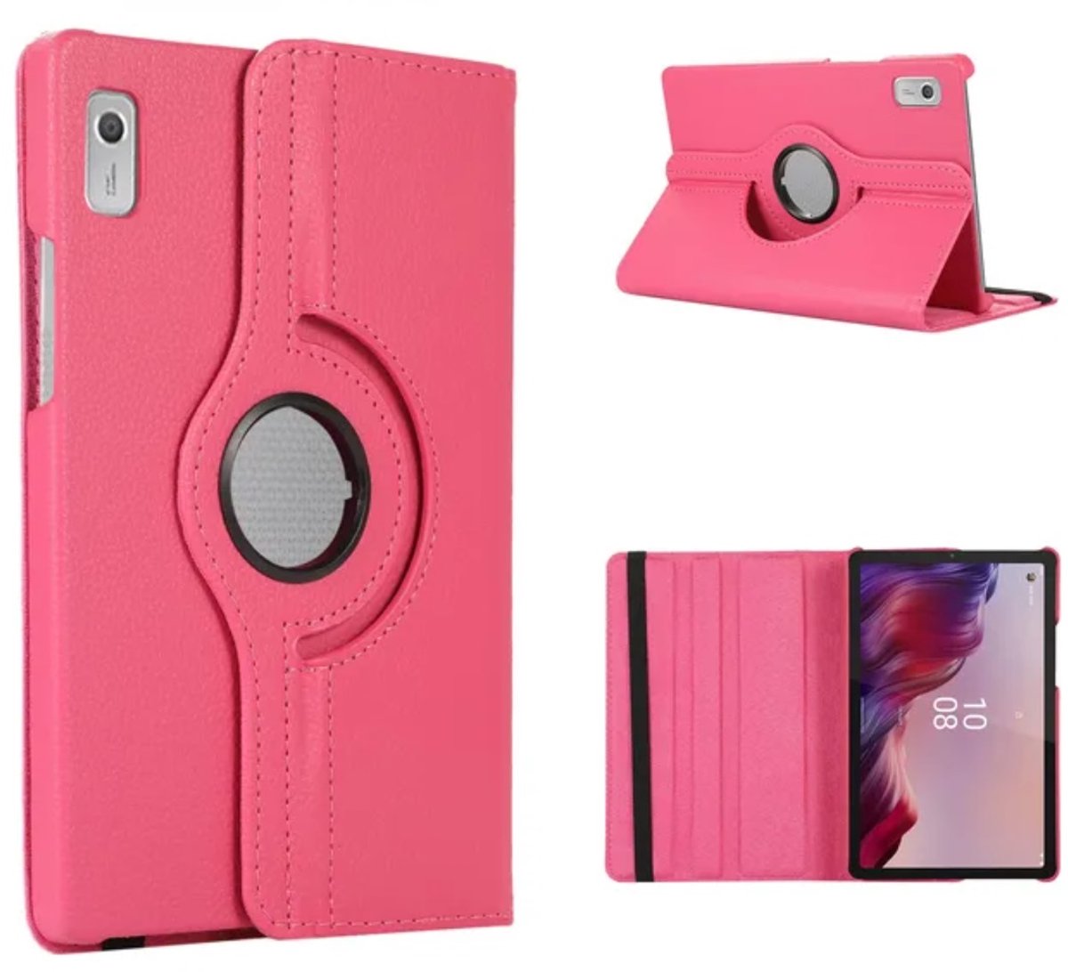 EtuiTab - 360 Graden Draaibare Tablethoes - 9 inch - Lenovo Tab M9 2023 - Roze