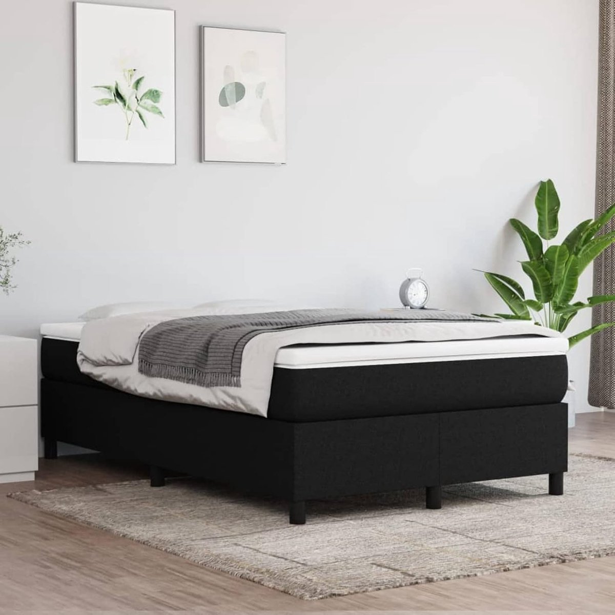 Gestoffeerd Bedframe - Boxbed Ledikant - Slaapkamer Meubel - Ademende Duurzame Stof - 120x