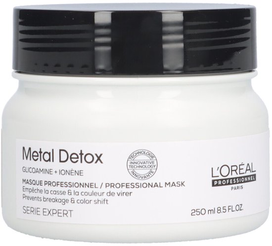 L’Oréal Professionnel Metal Detox Masker – Beschermend masker tegen haarbreuk en kleurverandering voor meer glans – Voor beschadigd haar – 250ml