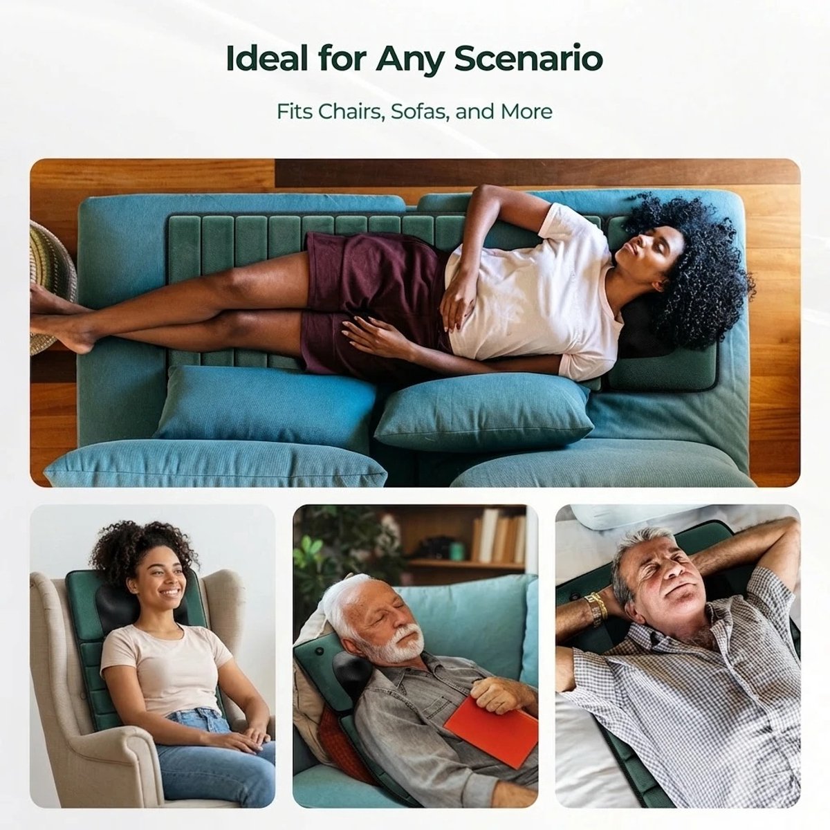 House of Balance Shiatsu Comfort - Massage Mat - Nek- en Voetmassage - Diepe Spierontspanning - Full Body Massage - Massagematras thumbnail 3