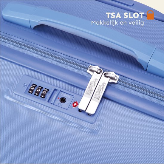 Princess Traveller Oceans – Grote Reiskoffer – Cornflower Blue – TSA-Slot – 98L koffer – 77x52x29 cm – GRS gecertificeerd
