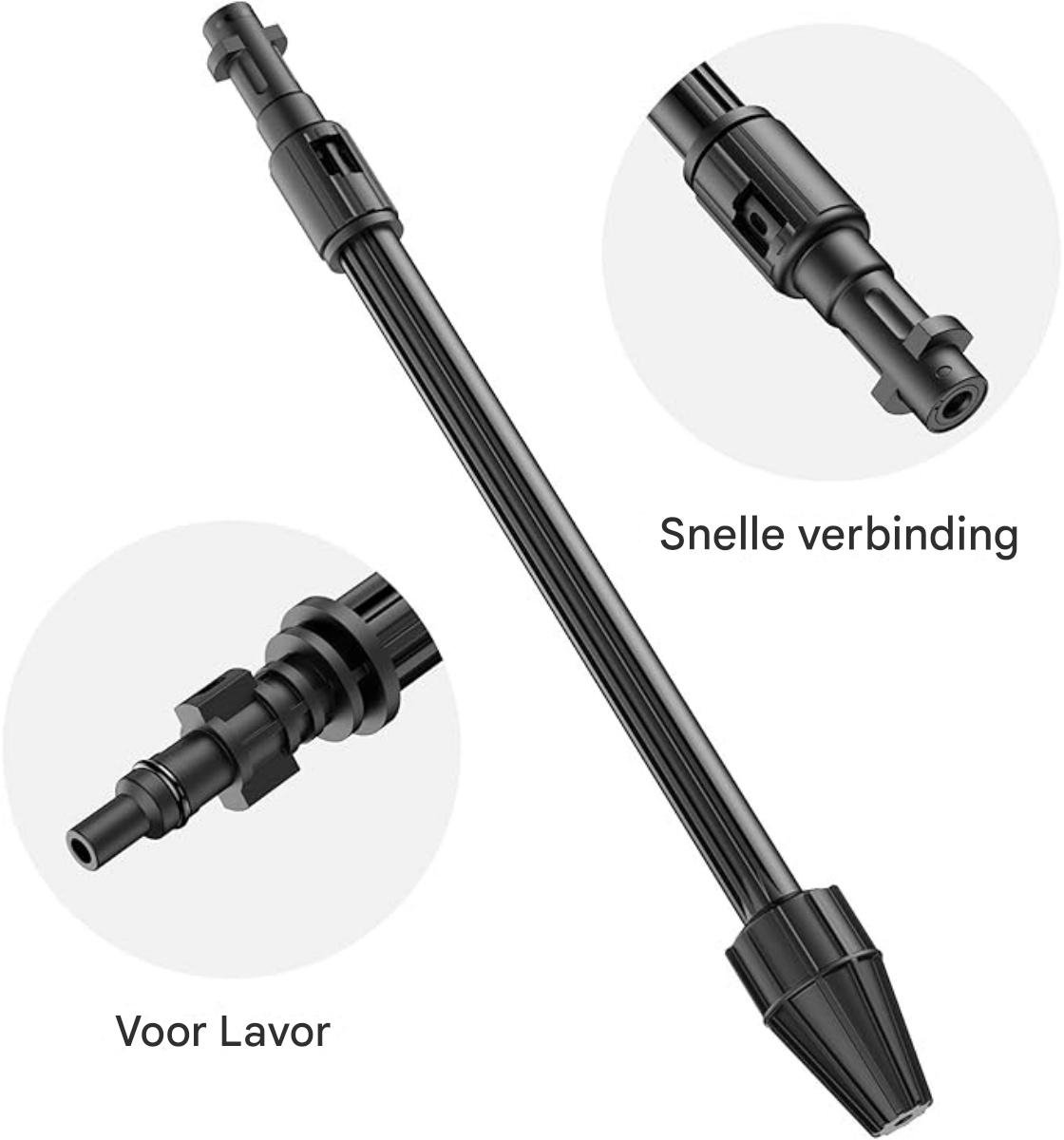 GELLDG Hogedrukreinigerslang - Multifunctionele Straalpijp 160 bar - Duurzame Kunststof Slang 47x5cm - Geschikt voor Karcher K2 K3 K4 K5 K7 Lavor Parkside - Hoge Druk Bestendig en Slijtvast – foto 4