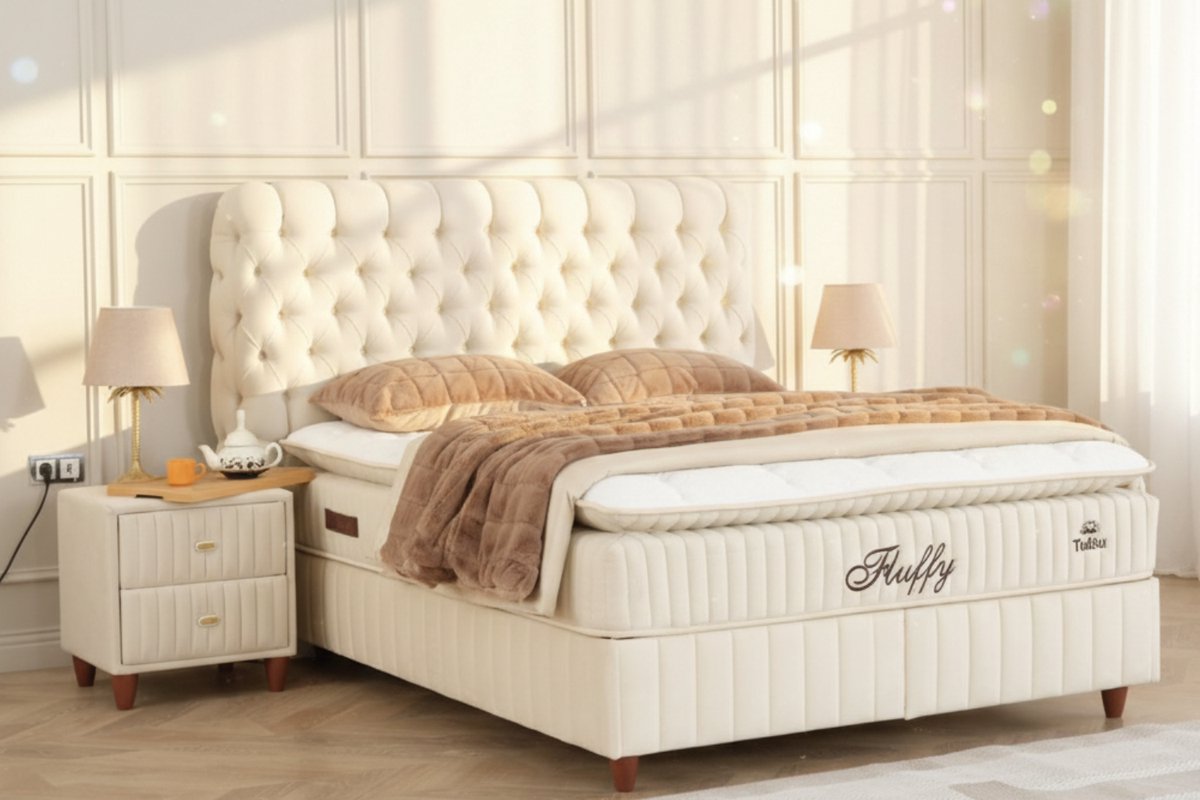BSS Bedding Fluffy - Boxspring - 180x200 - Beige thumbnail 6