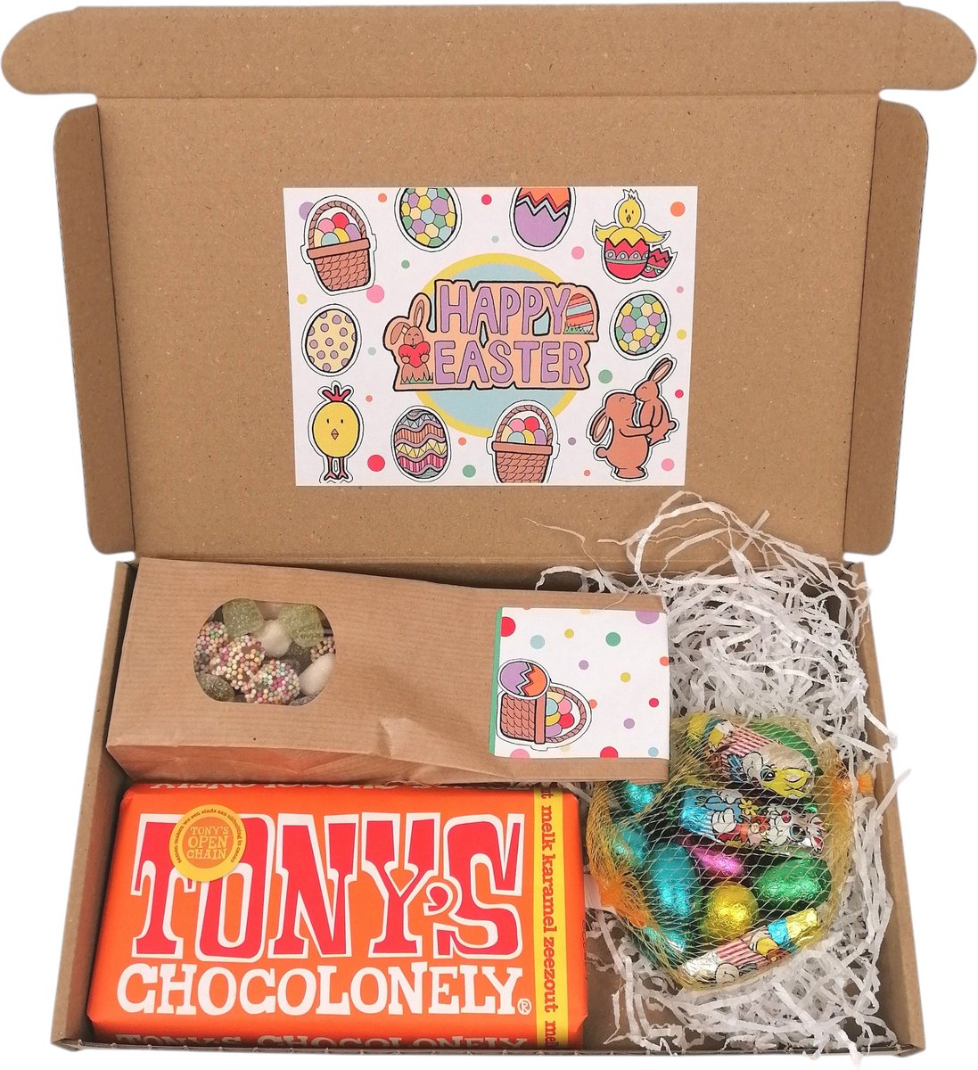 Brievenbus cadeau pasen - Happy Easter - Tony chocolonely - Paas chocolade - tum tum