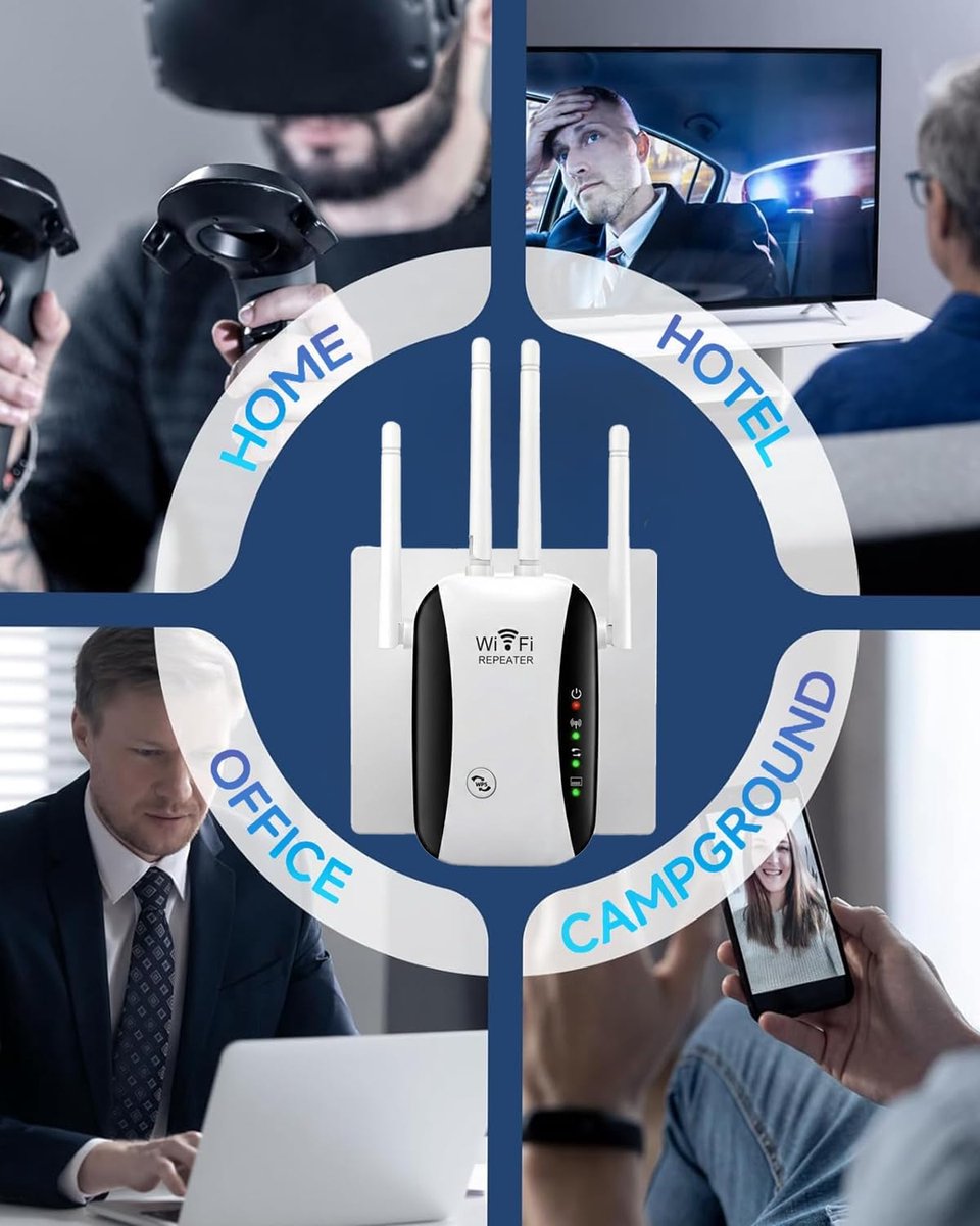 Z Block 2026 WiFi-extender met 4 Antennes voor 5000 ft² Dekking - afbeelding 2