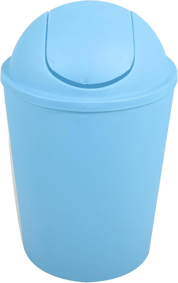 Afvalemmer met Deksel - Prullenbak Keuken - Hygiënisch Afval - Pedaal Mechanisme - 55 Liter - Lichtblauw