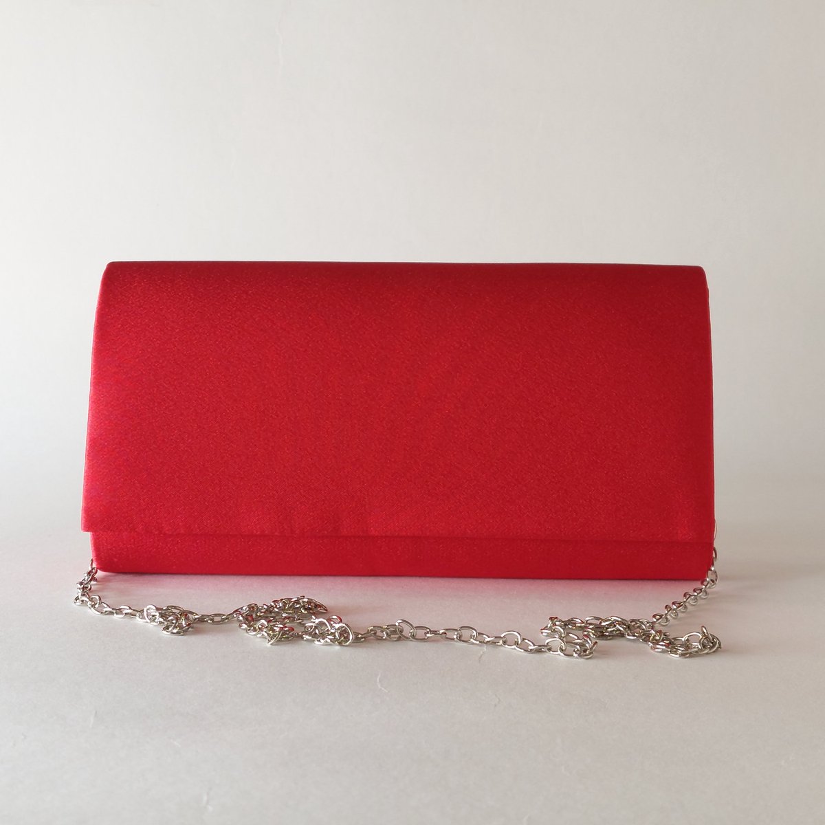 HappinessTassen - Clutch Dames - Rood Satijn - Elegante Avondtas