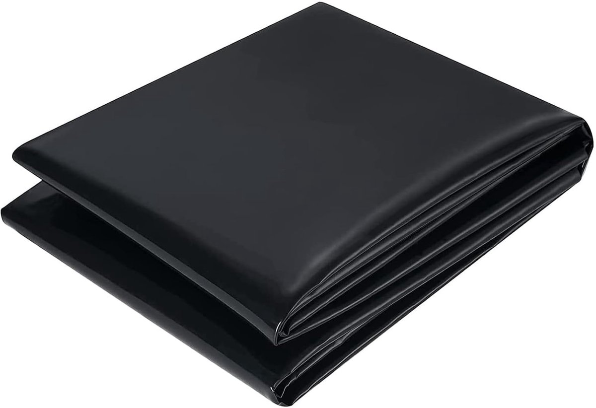 SnelShoppen - Pond Liner 2M x 2M - Zwarte HDPE Vijverfolie - Heavy Duty Waterdichte Bedekking voor Tuinvijvers, Fonteinen en Watertuinen