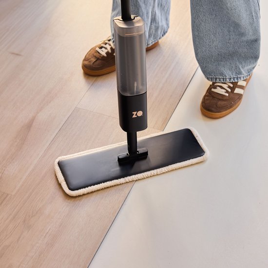 JEHONN Dust mop for floor cleaning with 2 washable microfibre pillows