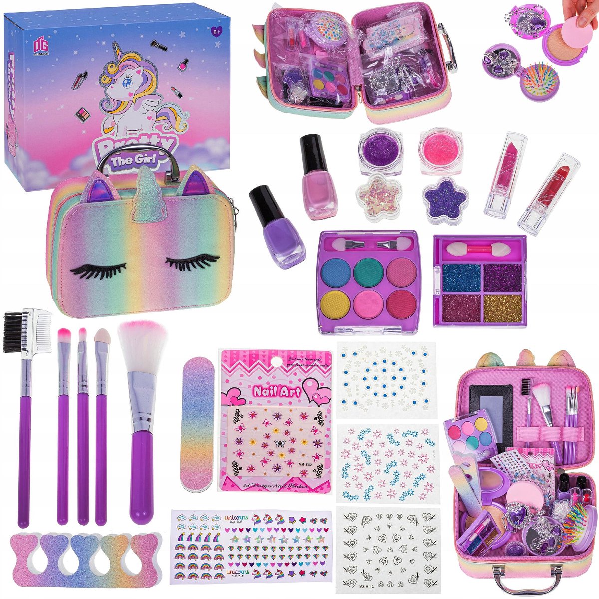 Prime Rainbow Serie - Make-up Koffer - Met Spiegel - Veilig voor Huid - Incl. Nagelstylingset