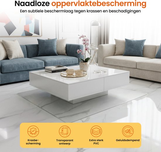 Artwelt Vloerbeschermingsmat, bureaustoel, transparant, 2 mm, bureaustoel, onderlegger, vloermat, bureaustoelonderlegger, stoelmat, 150 cm x 120 cm