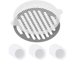 30Pcs Drain Stickers, Strainer For Sink Drain with Waterproof Glue, Anti-Block Filter Sticker Hair Catchers for Bathtub, Bathroom, Kitchen, #Round 110mm