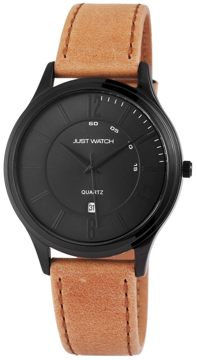 JUST WATCH Herenhorloge van echt leer Frederic echt leren band, basic, heren, zakelijk